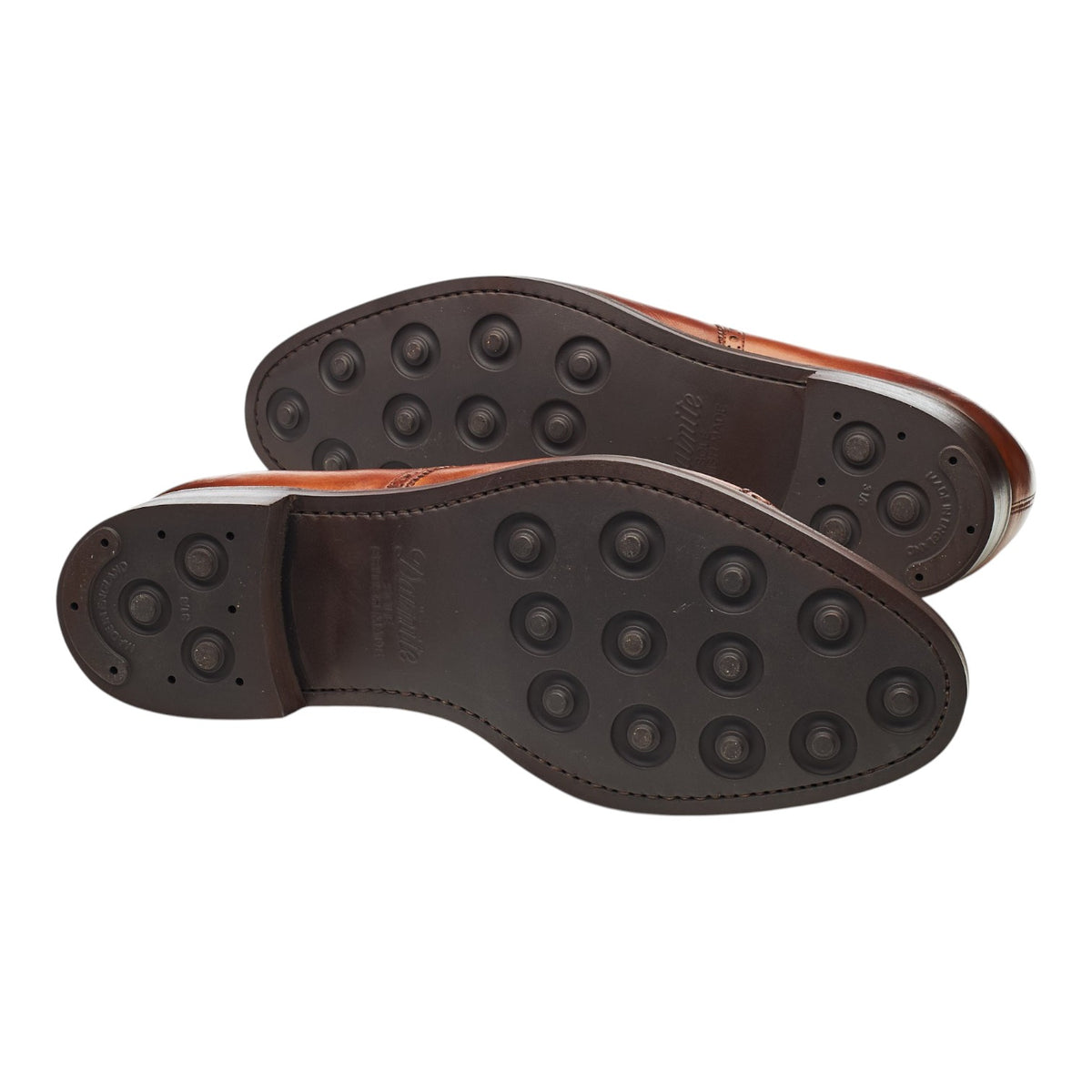 'Cardiff' Tan Brown Leather Derby Brogues UK 9.5 F