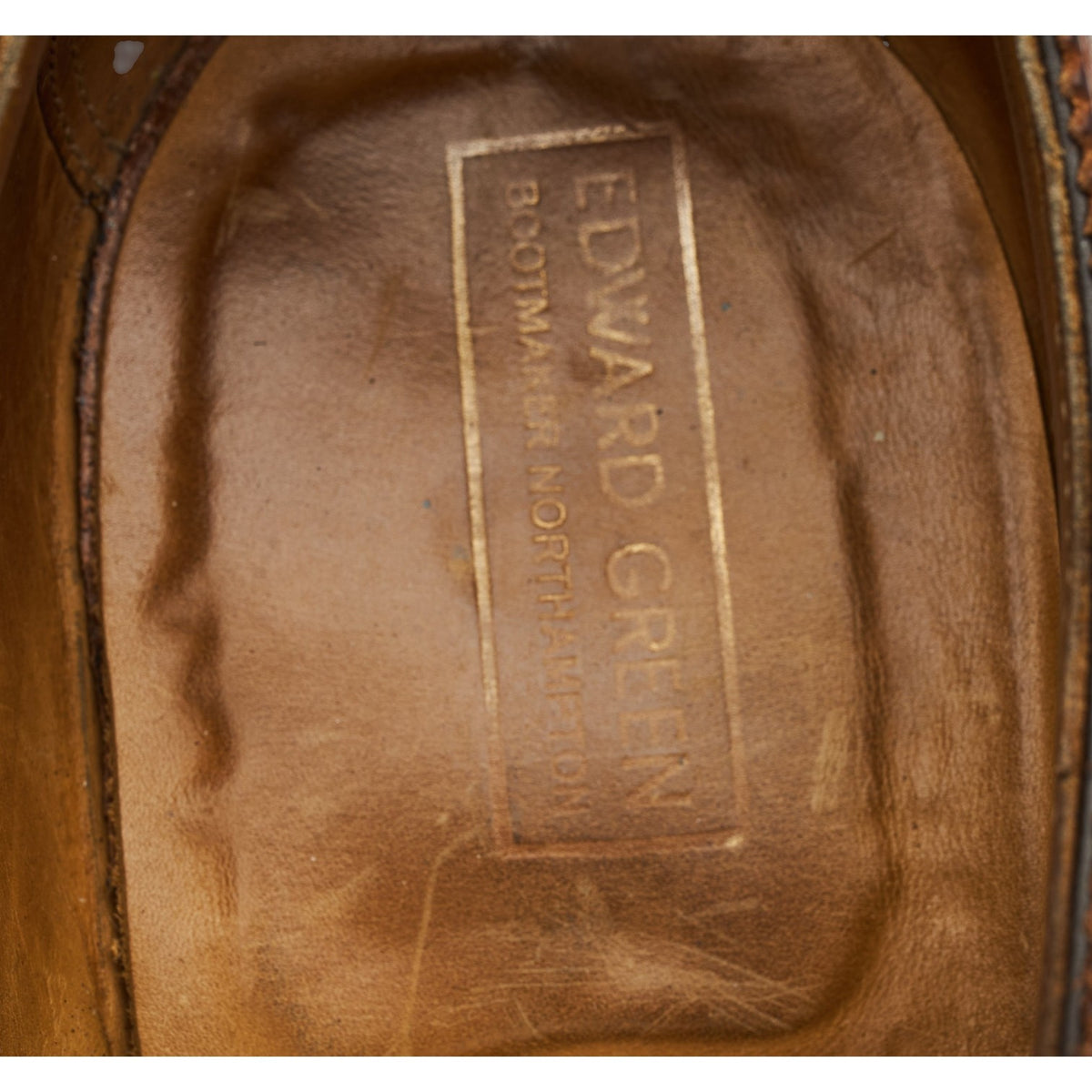 'Cardiff' Tan Brown Leather Derby Brogues UK 9.5 F