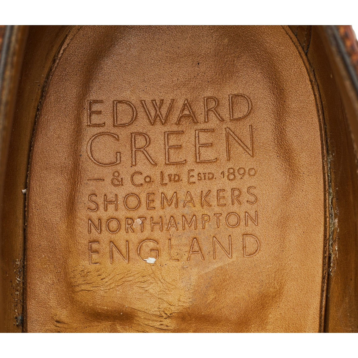'Cardiff' Tan Brown Leather Derby Brogues UK 9.5 F