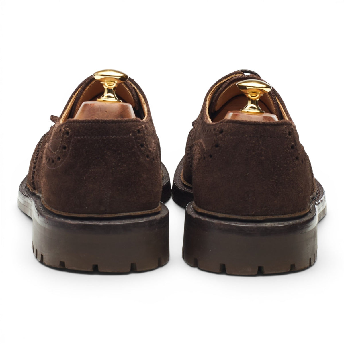 'Plowden' Dark Brown Suede Derby Brogues UK 9.5 G