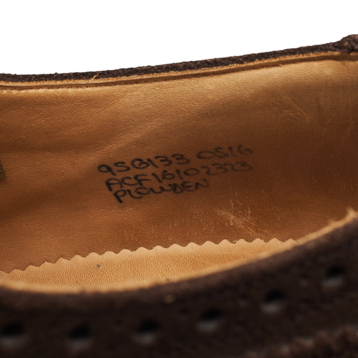 'Plowden' Dark Brown Suede Derby Brogues UK 9.5 G