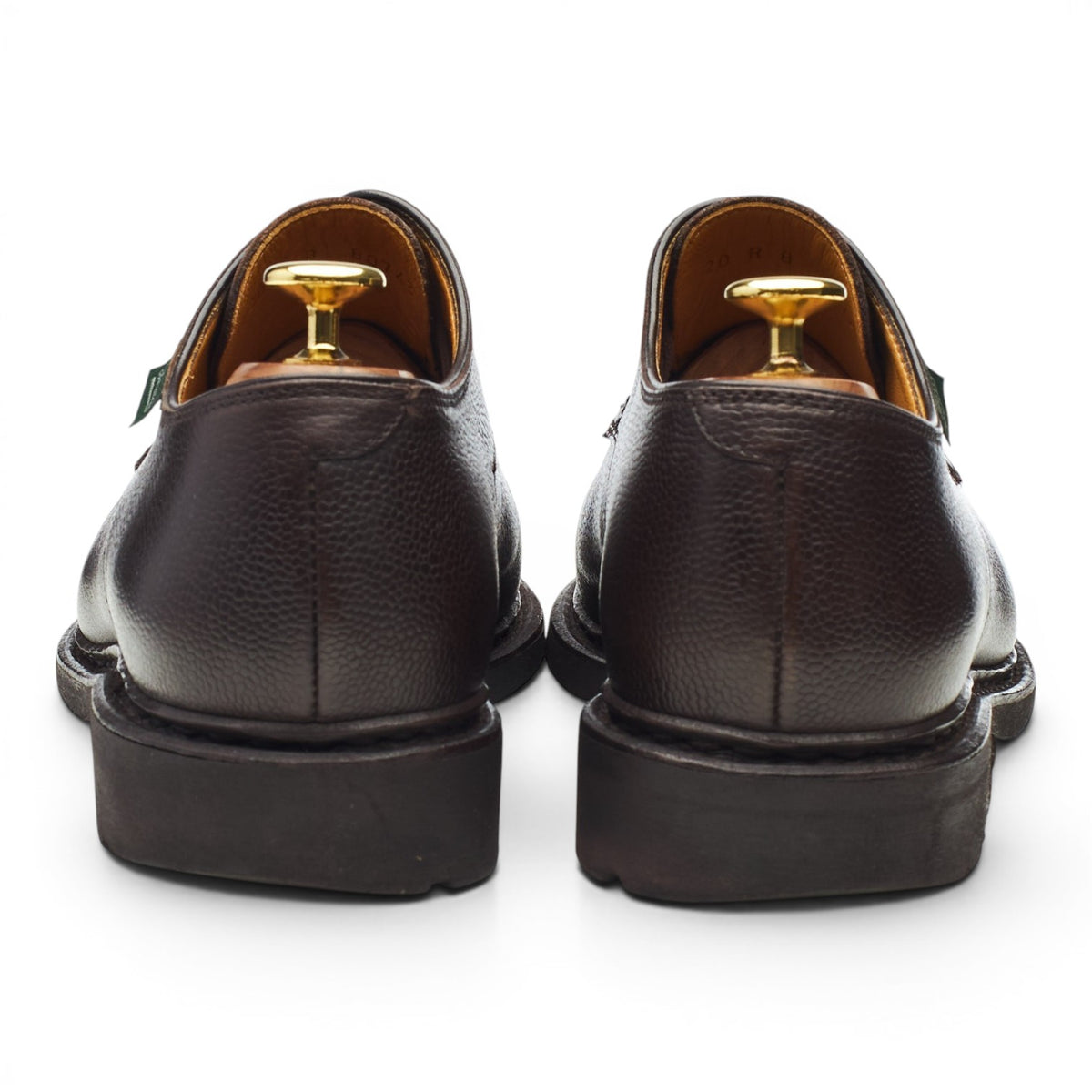 'Frenaye' Dark Brown Grain Leather Derby UK 8