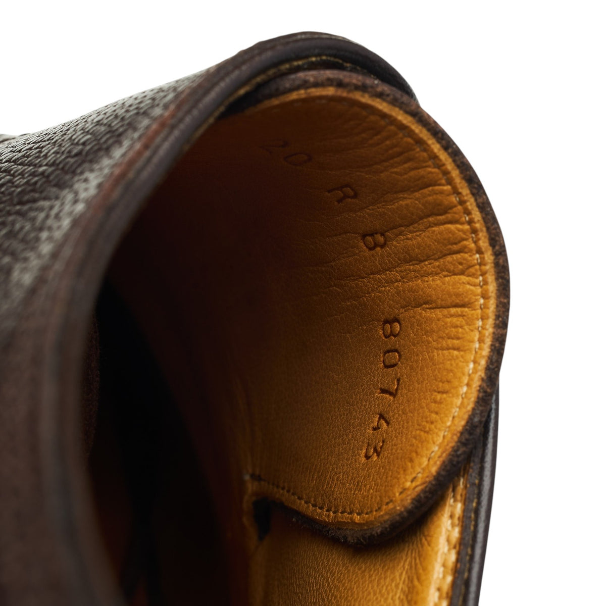 'Frenaye' Dark Brown Grain Leather Derby UK 8