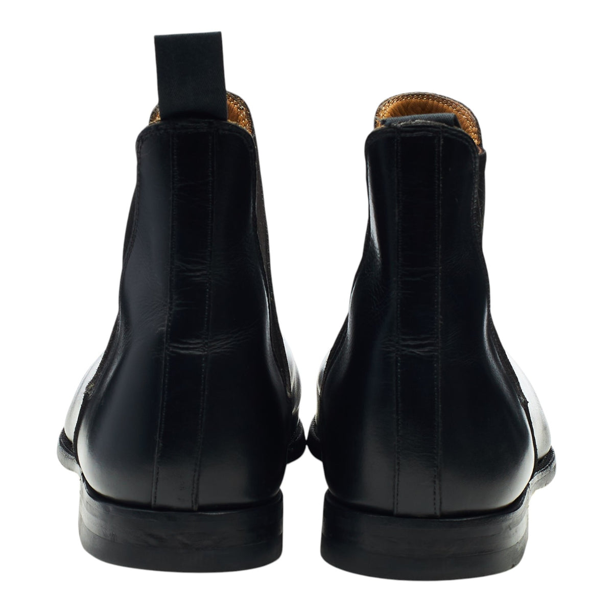 'Chelsea 8' Black Leather Chelsea Boots UK 10 E
