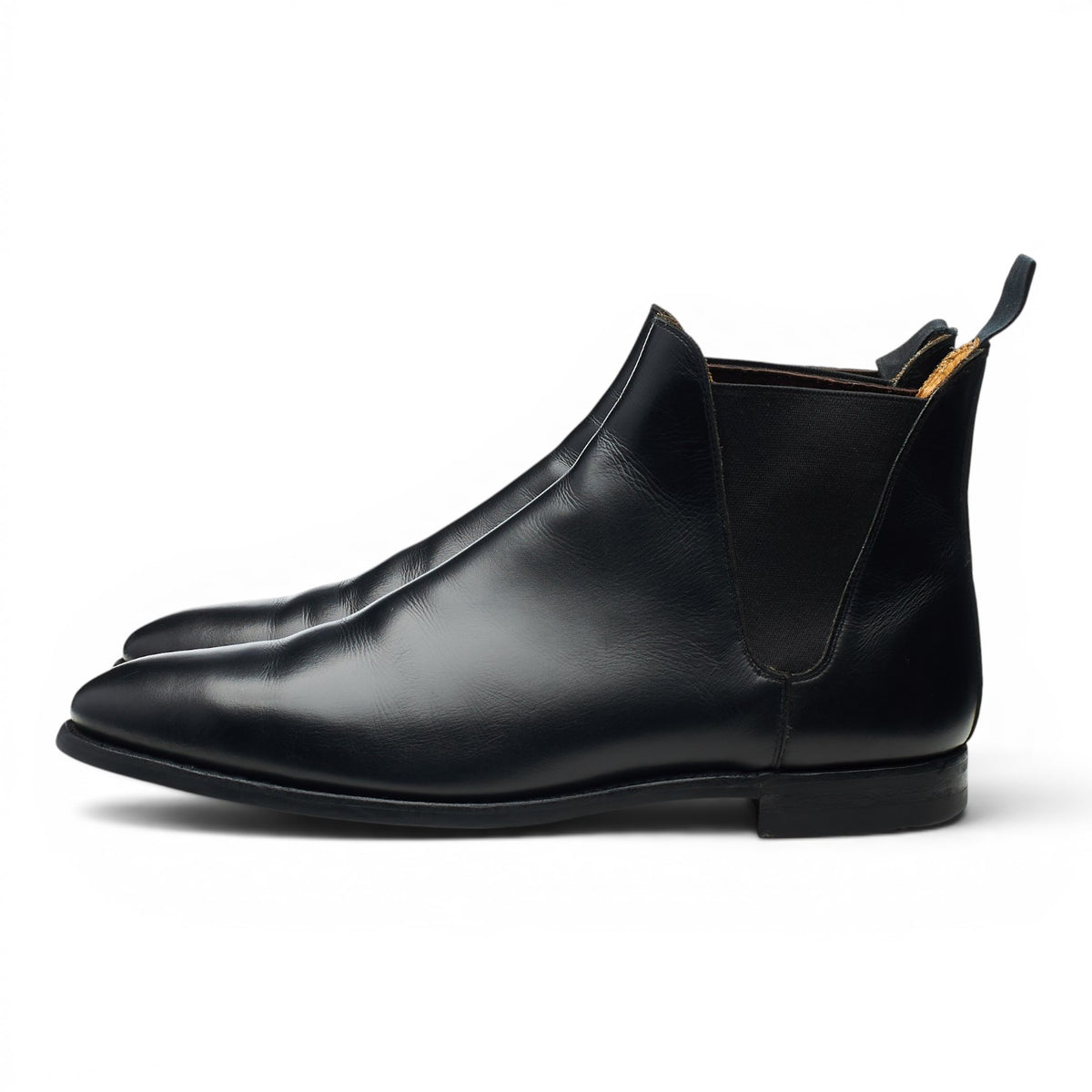 'Chelsea 8' Black Leather Chelsea Boots UK 10 E