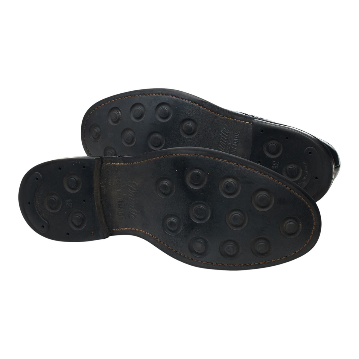 1880 'Worton' Black Leather Derby Brogues UK 9.5 G