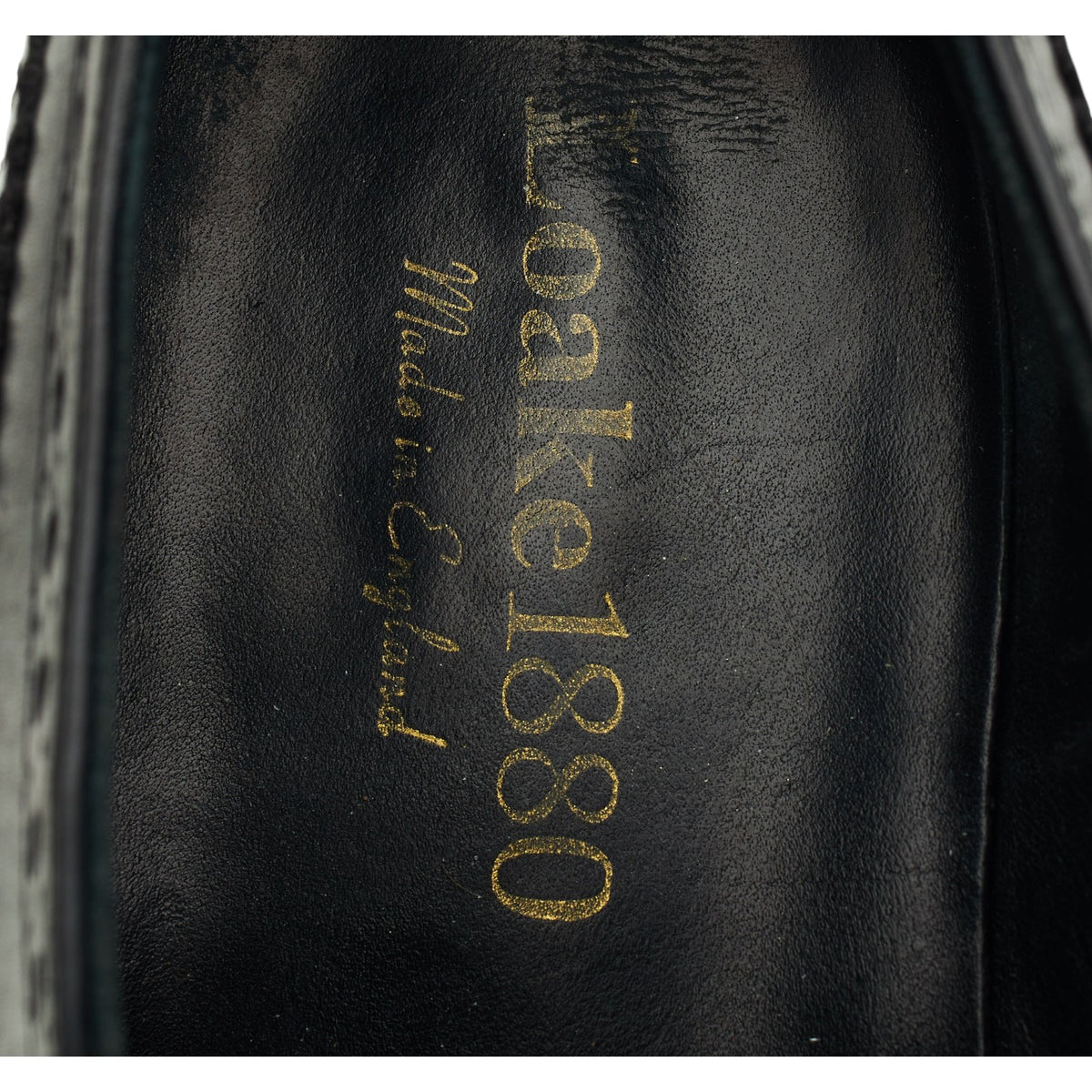 1880 'Worton' Black Leather Derby Brogues UK 9.5 G
