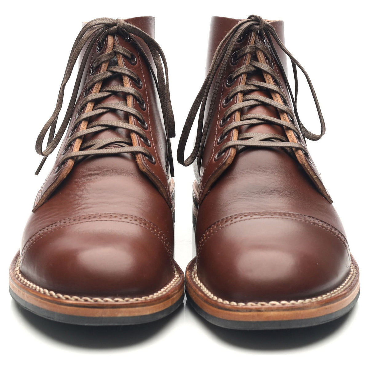 Brown Leather Service Boots UK 6.5 E
