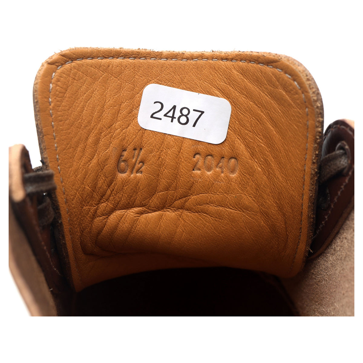 Brown Leather Service Boots UK 6.5 E