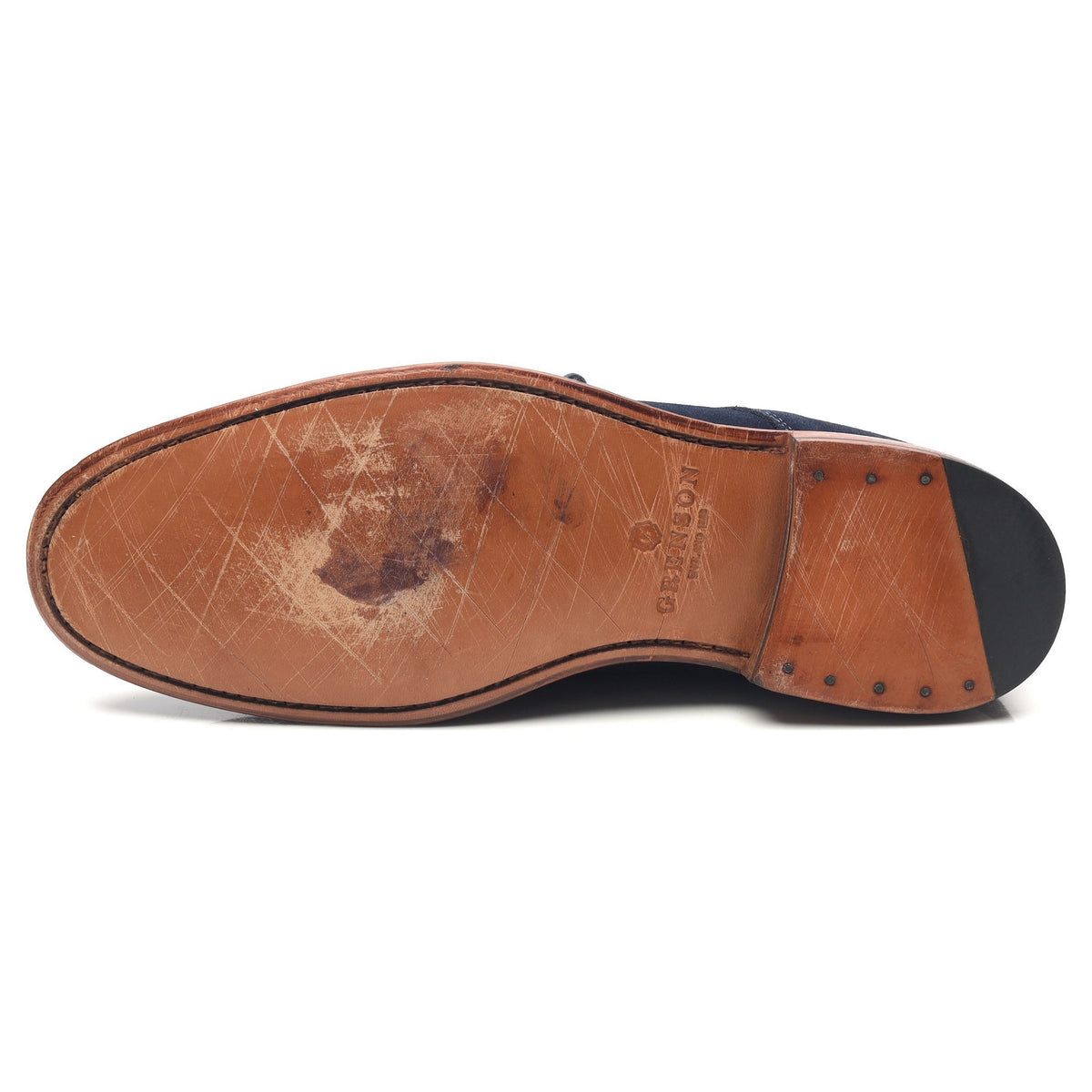 &#39;Marcus&#39; Navy Blue Suede Chukka Boots UK 8 F