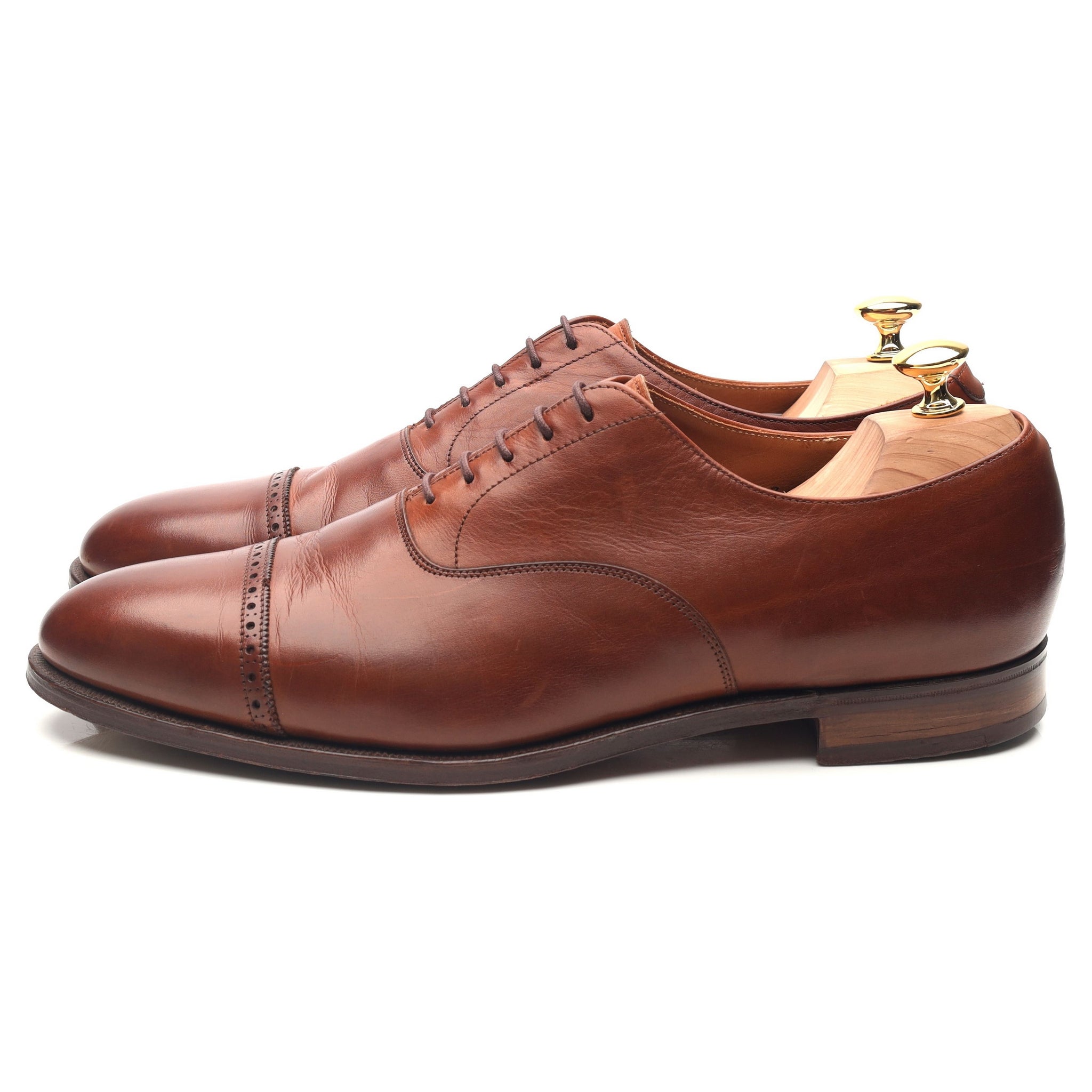 Tan Brown Leather Oxford UK 10.5 E US 11.5 D - Abbot's Shoes