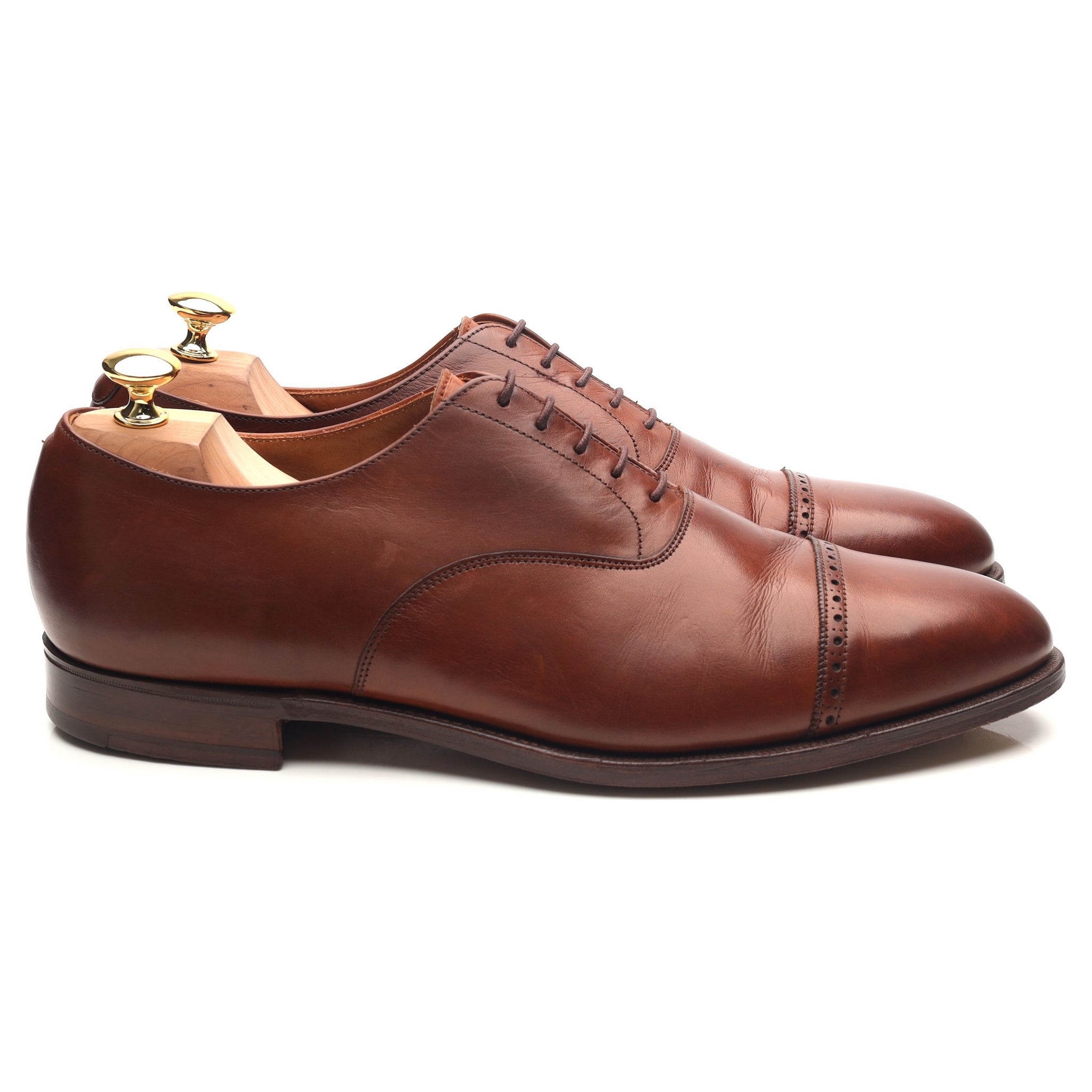 Tan Brown Leather Oxford UK 10.5 E US 11.5 D - Abbot's Shoes