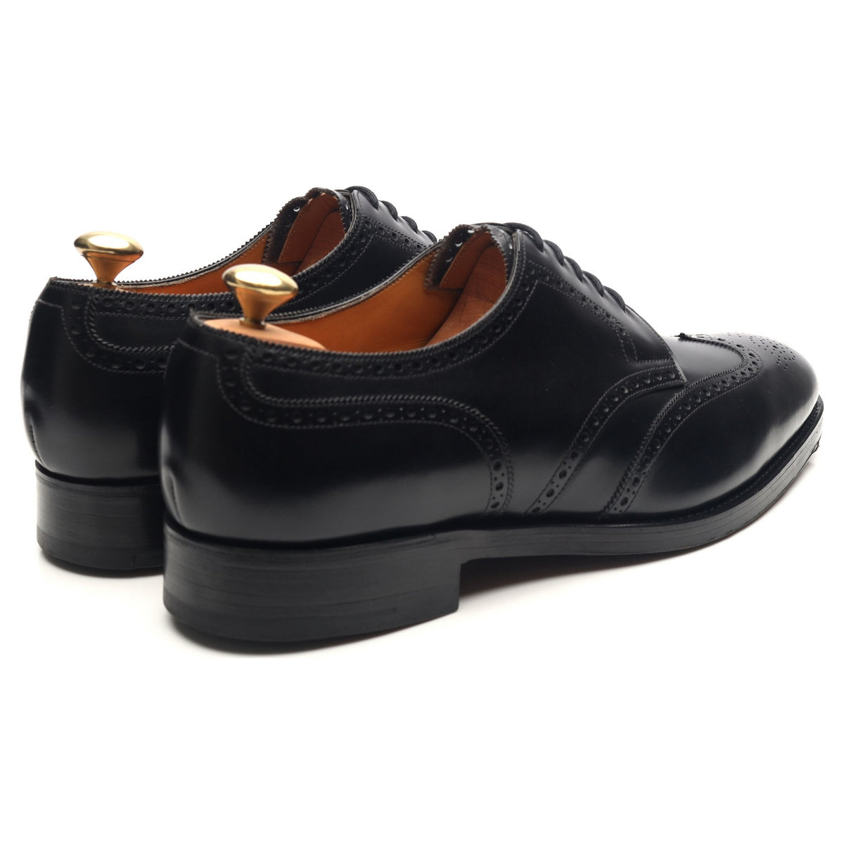 &#39;Darby&#39; Black Leather Derby Brogues UK 10.5 E