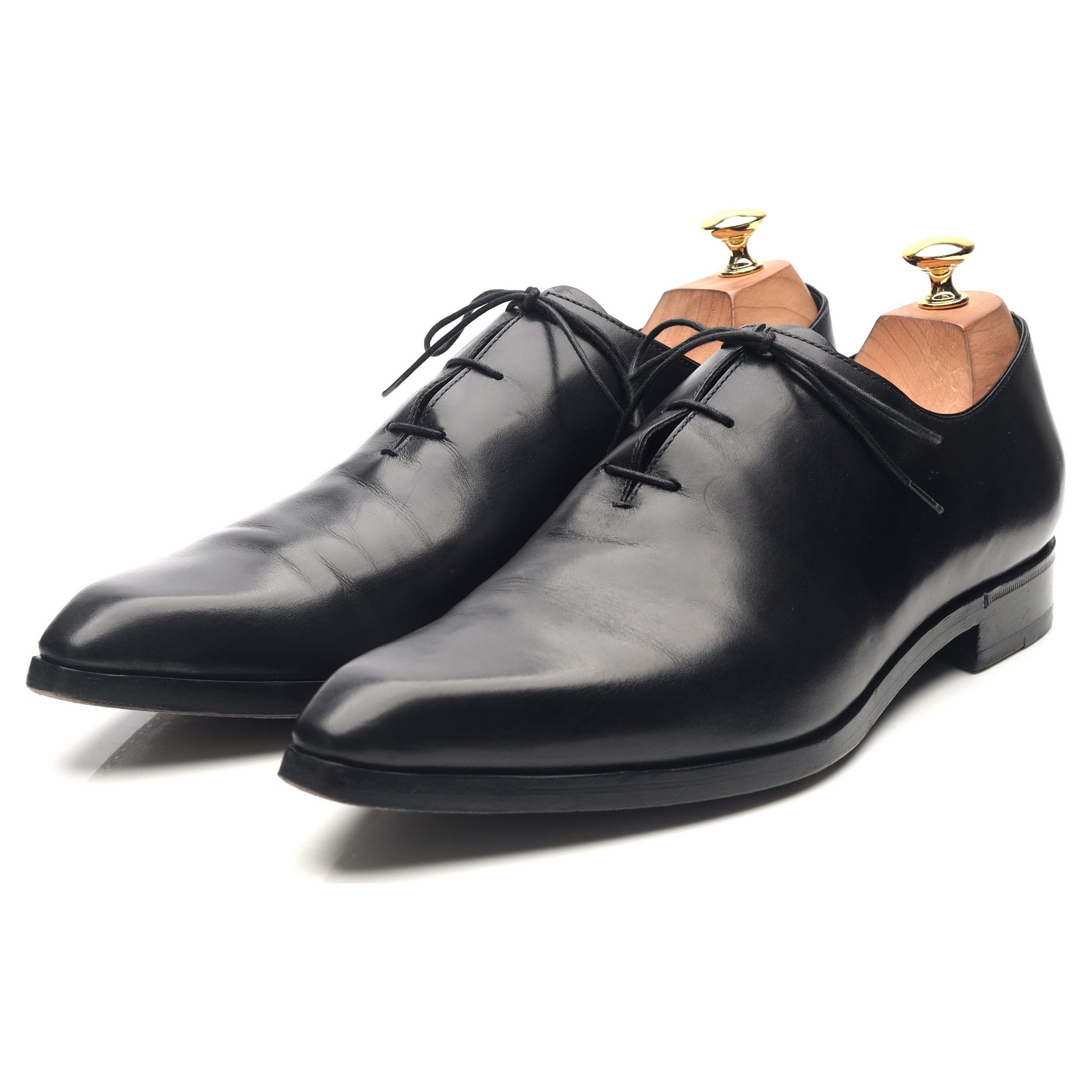 Black Leather Wholecut Oxford UK 10.5 - Abbot's Shoes