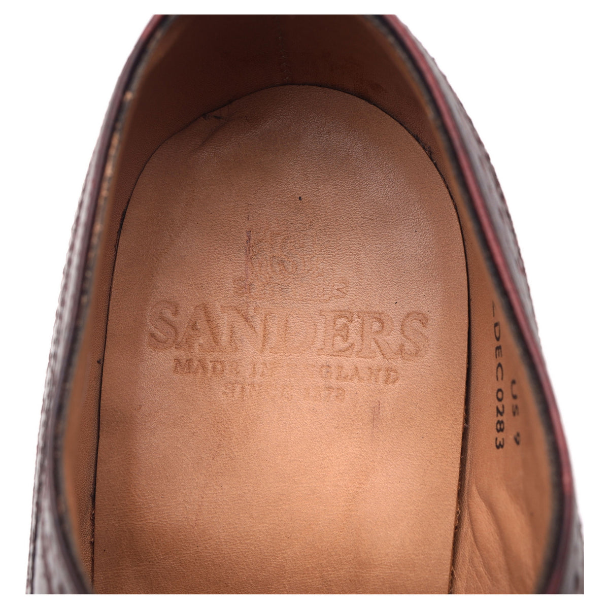 &#39;Sander&#39; Burgundy Leather Brogues UK 8 F