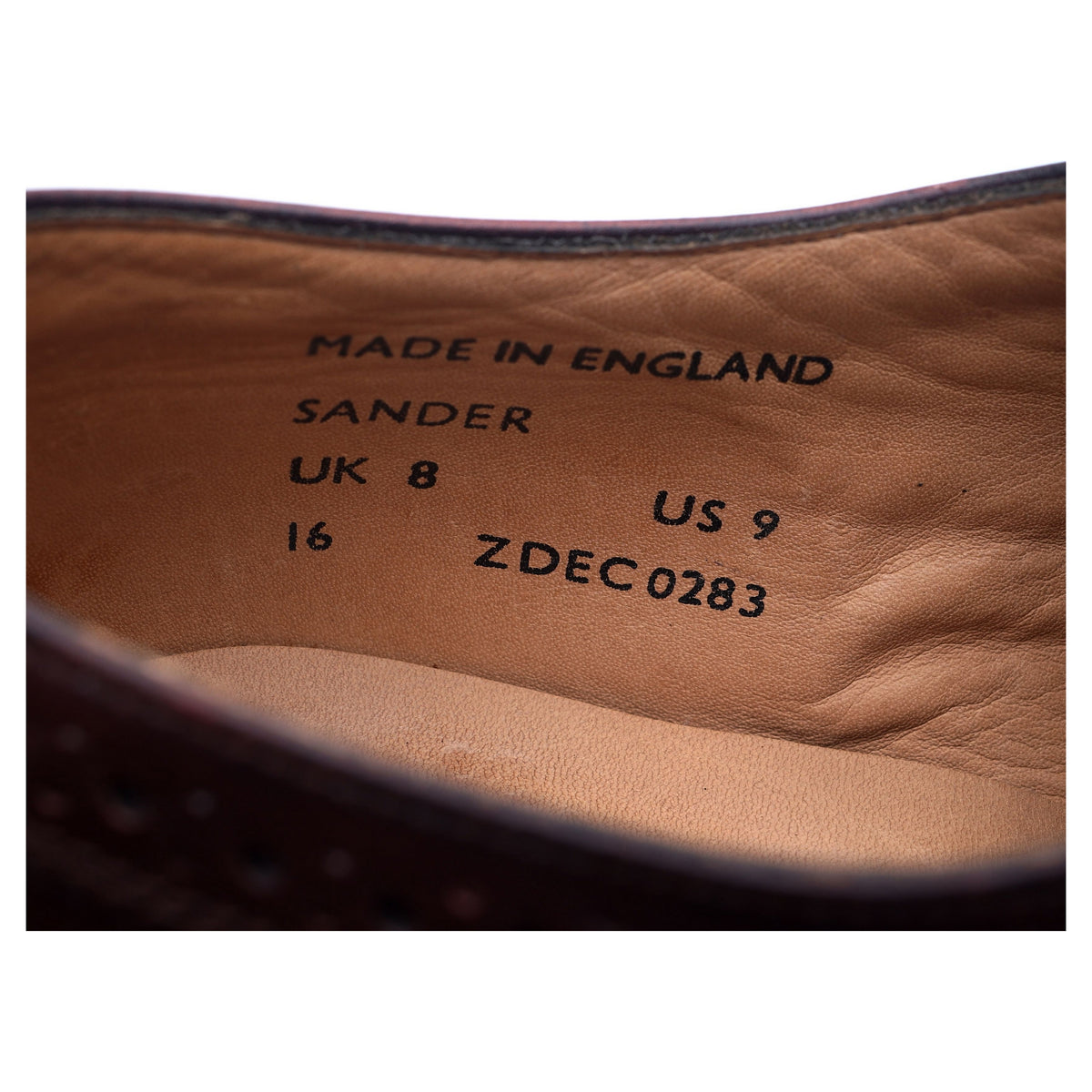 &#39;Sander&#39; Burgundy Leather Brogues UK 8 F