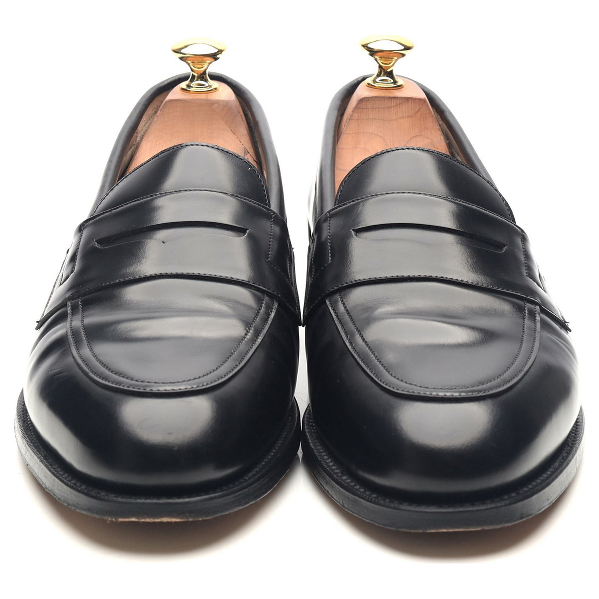 &#39;Bartlett&#39; Black Leather Loafers UK 9.5 D