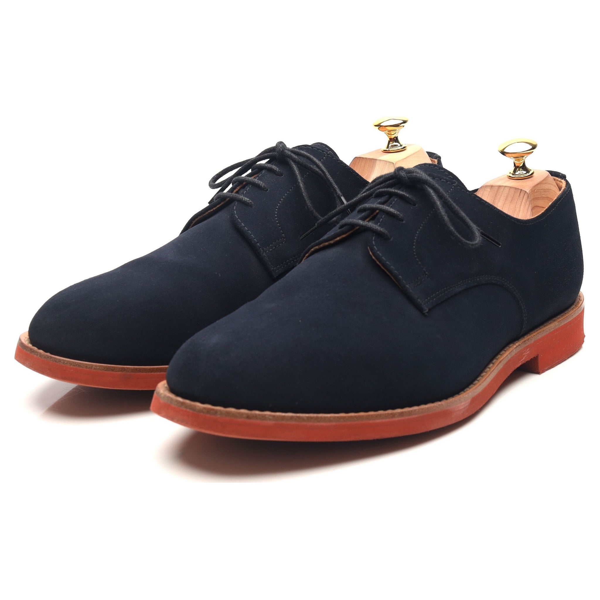 英国製 Sanders × Mark McNairy US9 GB8 27cm Mark McNairy Navy Blue Suede Derby UK 11 - Abbot's Shoes