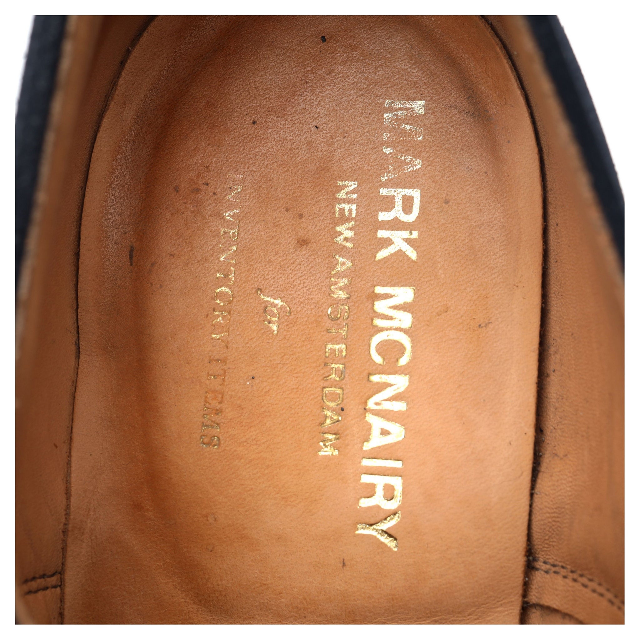 Mark McNairy Navy Blue Suede Derby UK 11 - Abbot's Shoes