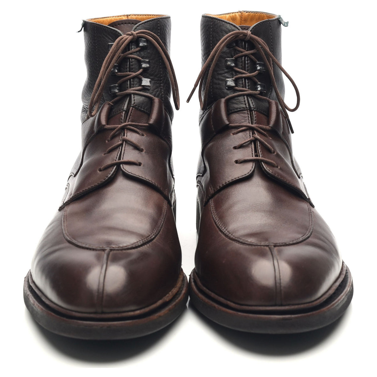 &#39;Beaumont&#39; Dark Brown Leather Boots UK 9