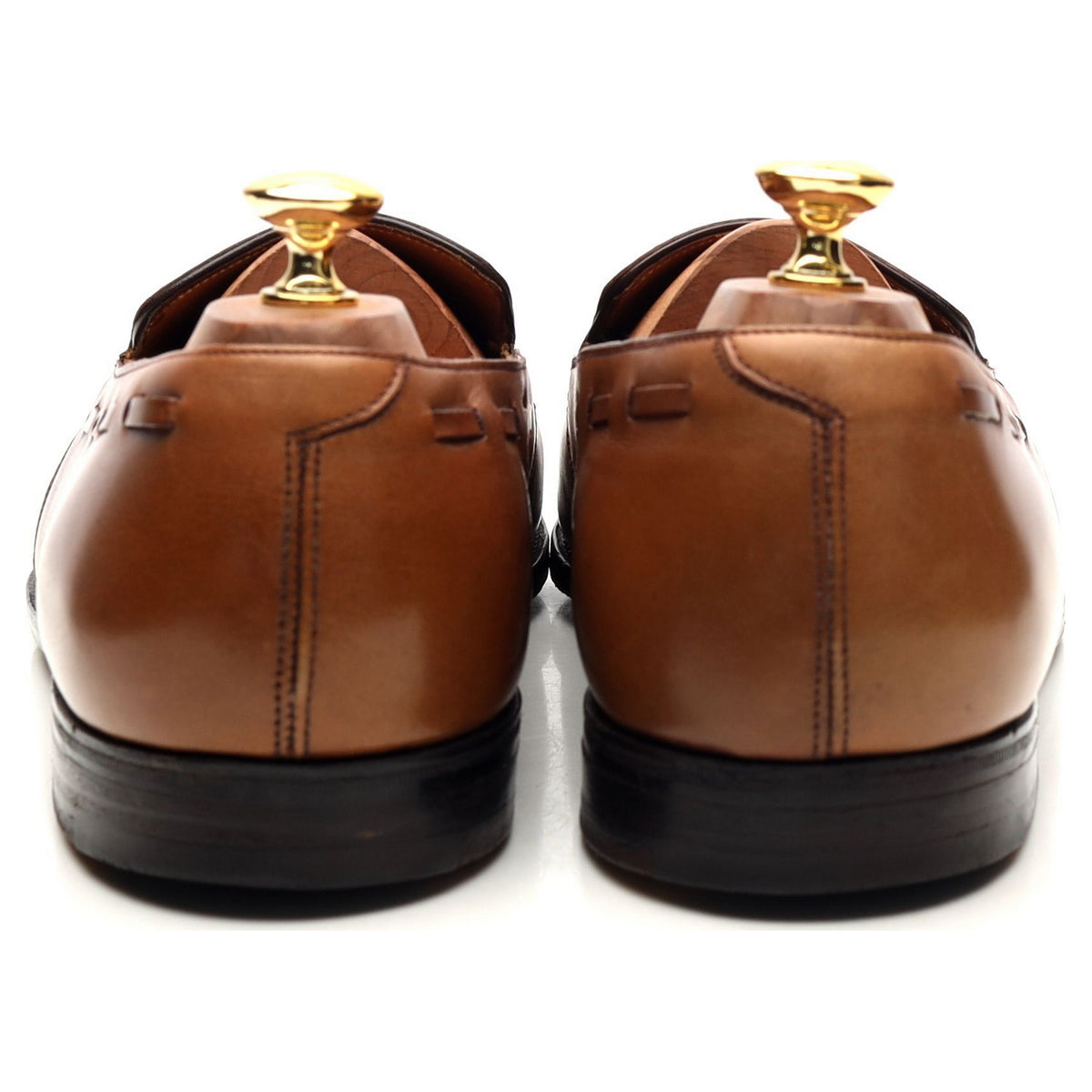 &#39;Palumbo&#39; Brown Leather Tassel Loafers UK 10.5 E