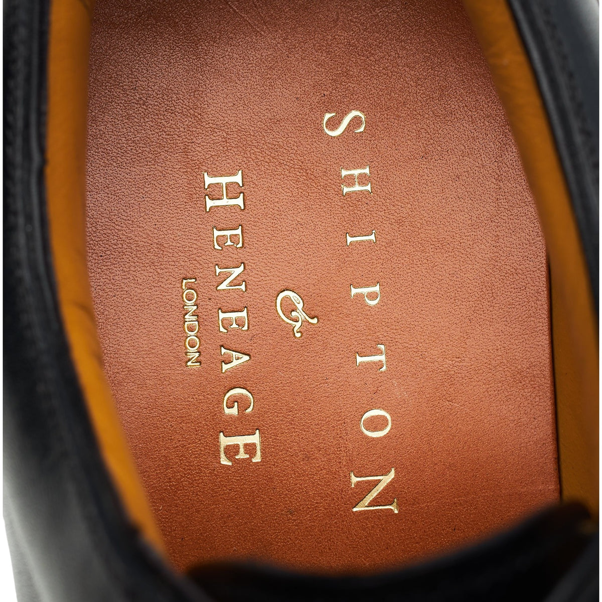 Black Leather Split Toe Derby UK 6