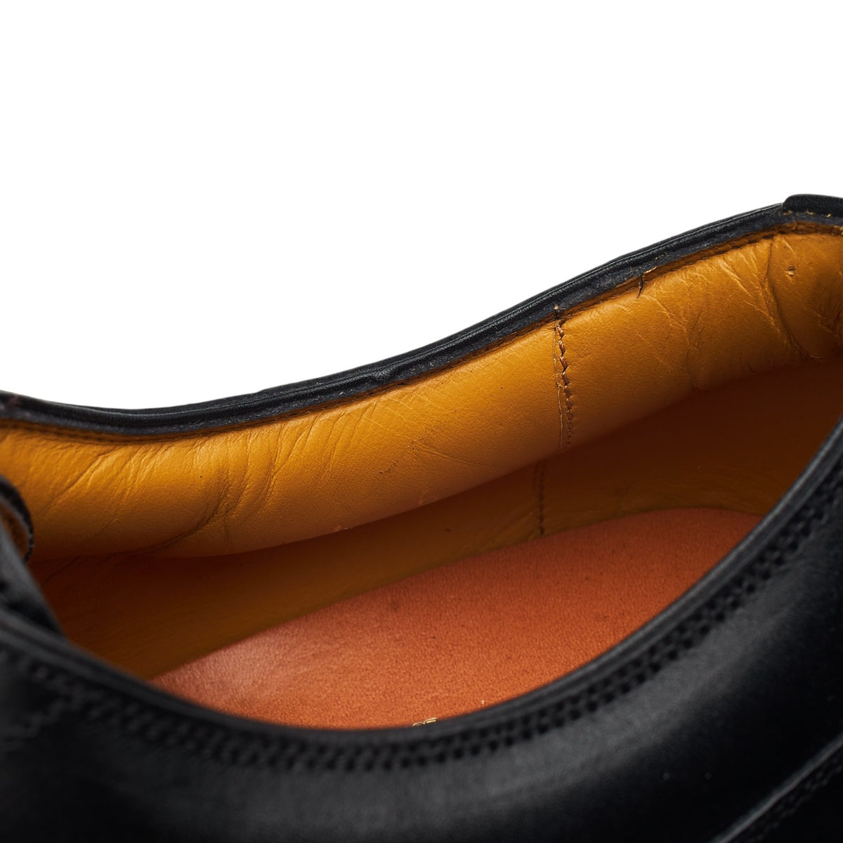 Black Leather Split Toe Derby UK 6