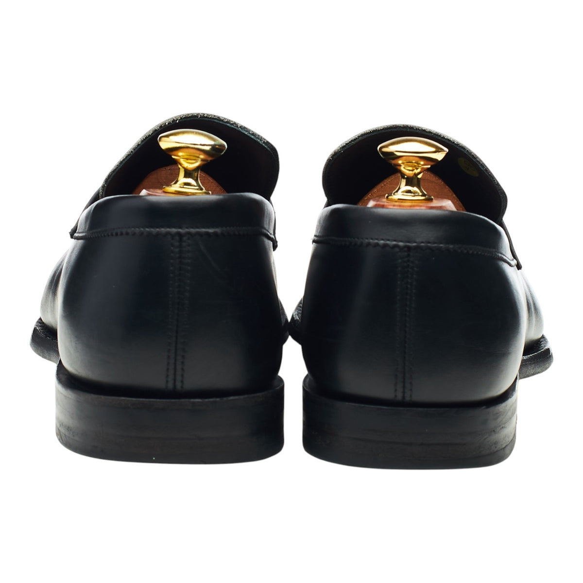 'Clay' Black Leather Split Toe Loafers UK 8 G