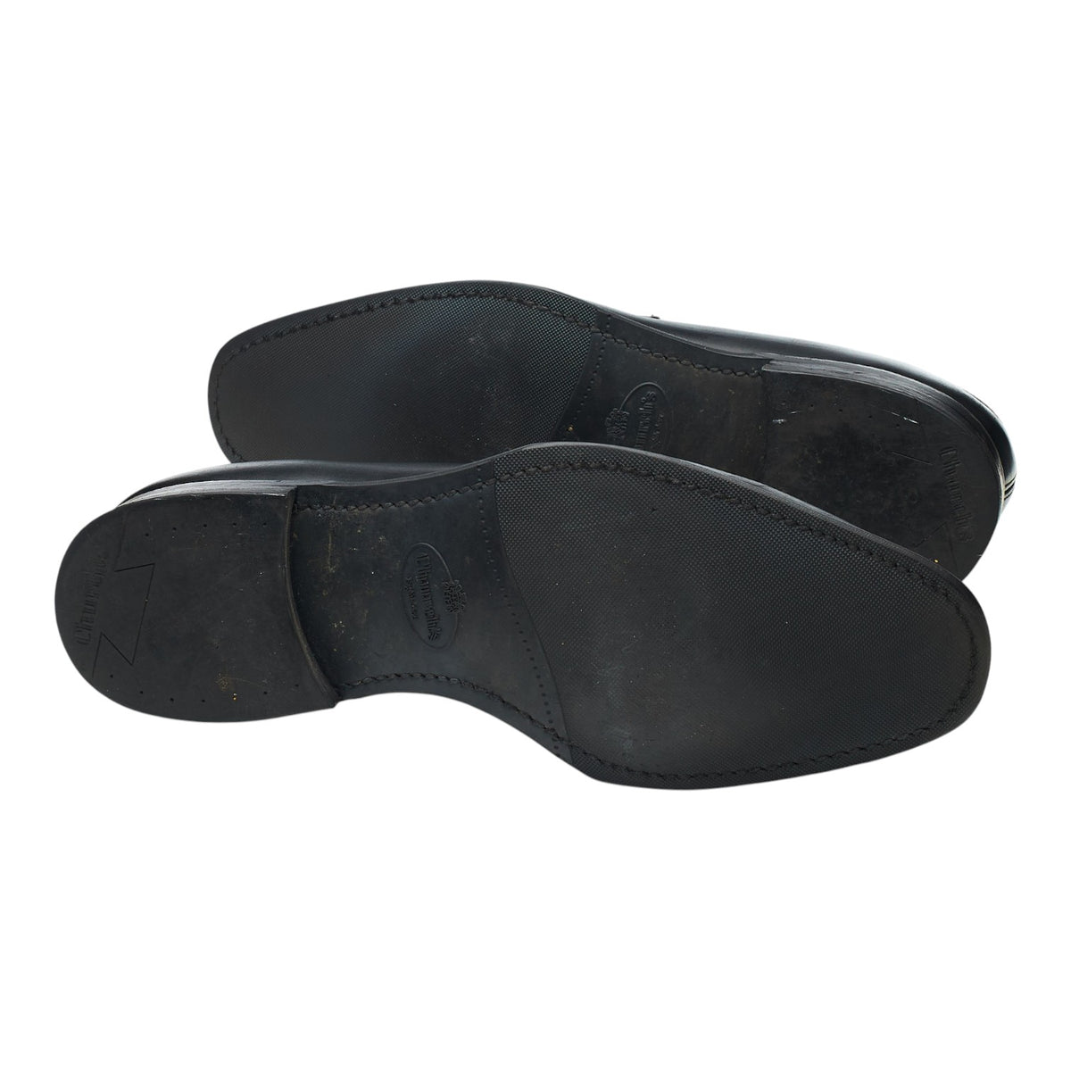 'Clay' Black Leather Split Toe Loafers UK 8 G