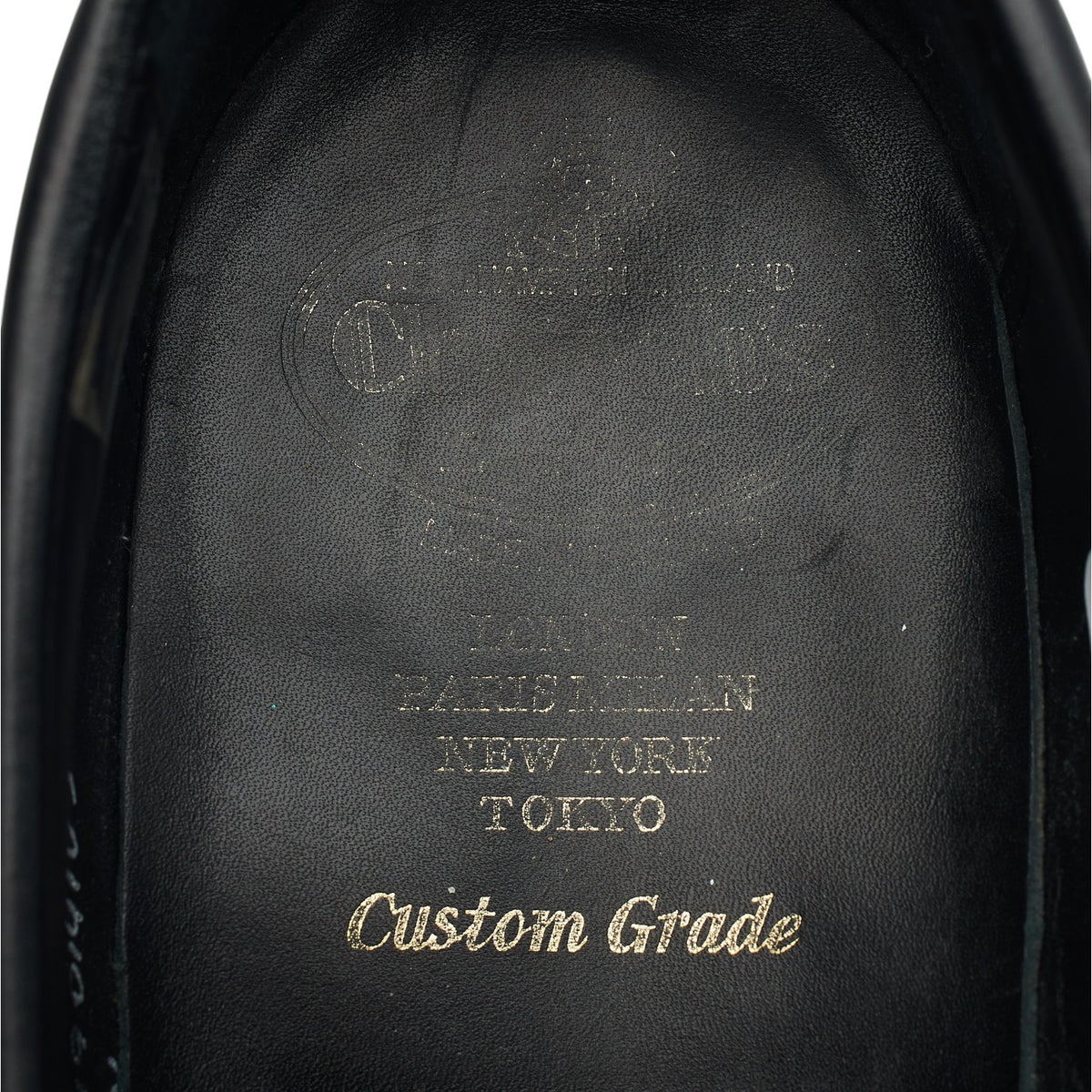 'Clay' Black Leather Split Toe Loafers UK 8 G