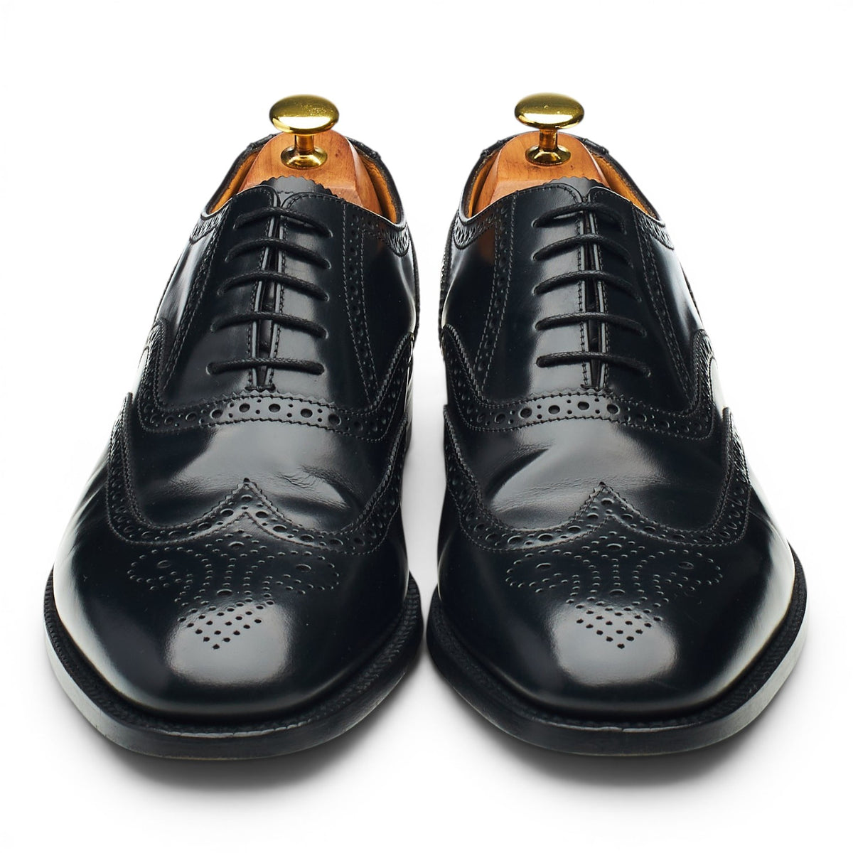 '202B' Black Leather Oxford Brogues UK 8 G