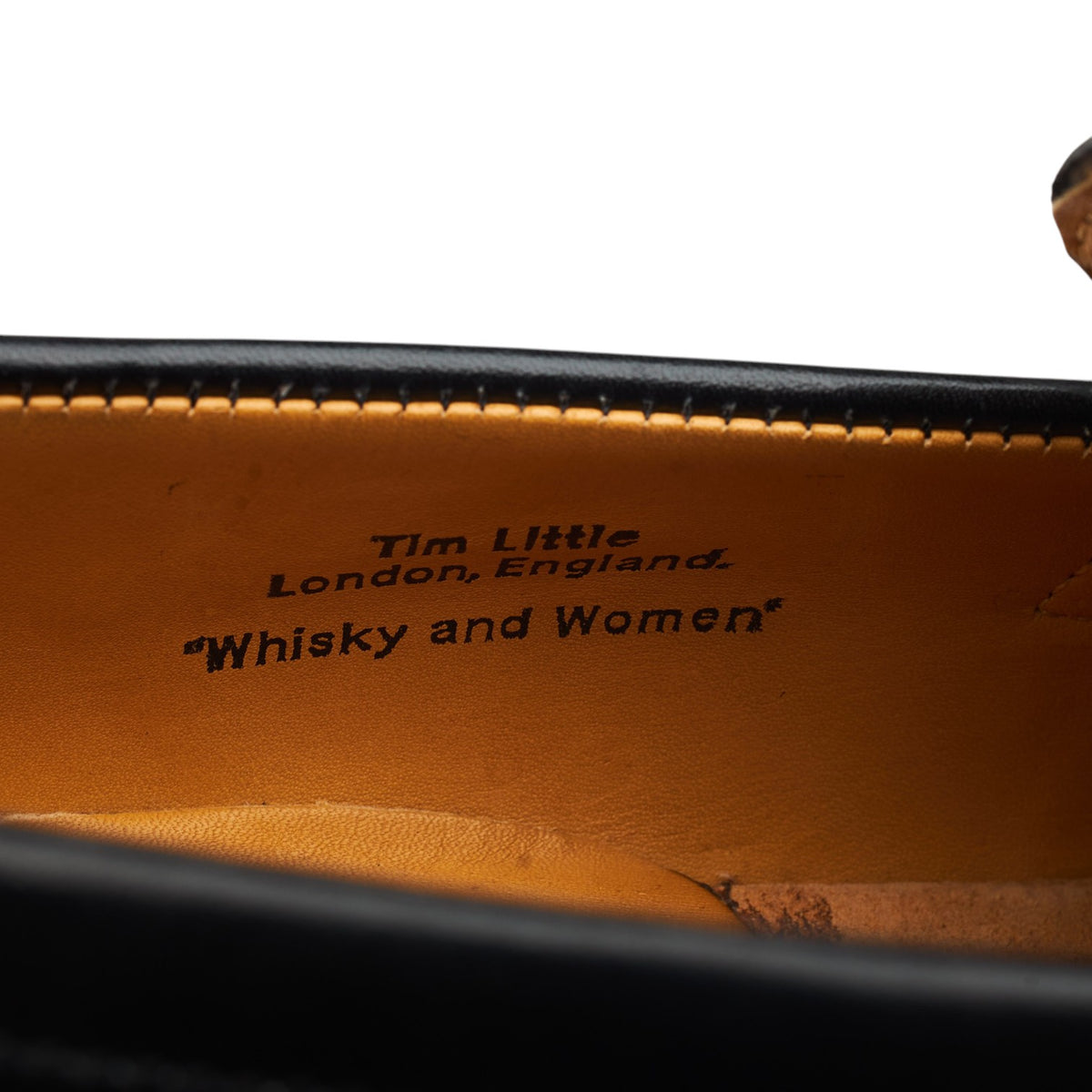 'Whisky + Women' Black Leather Loafers UK 9 F
