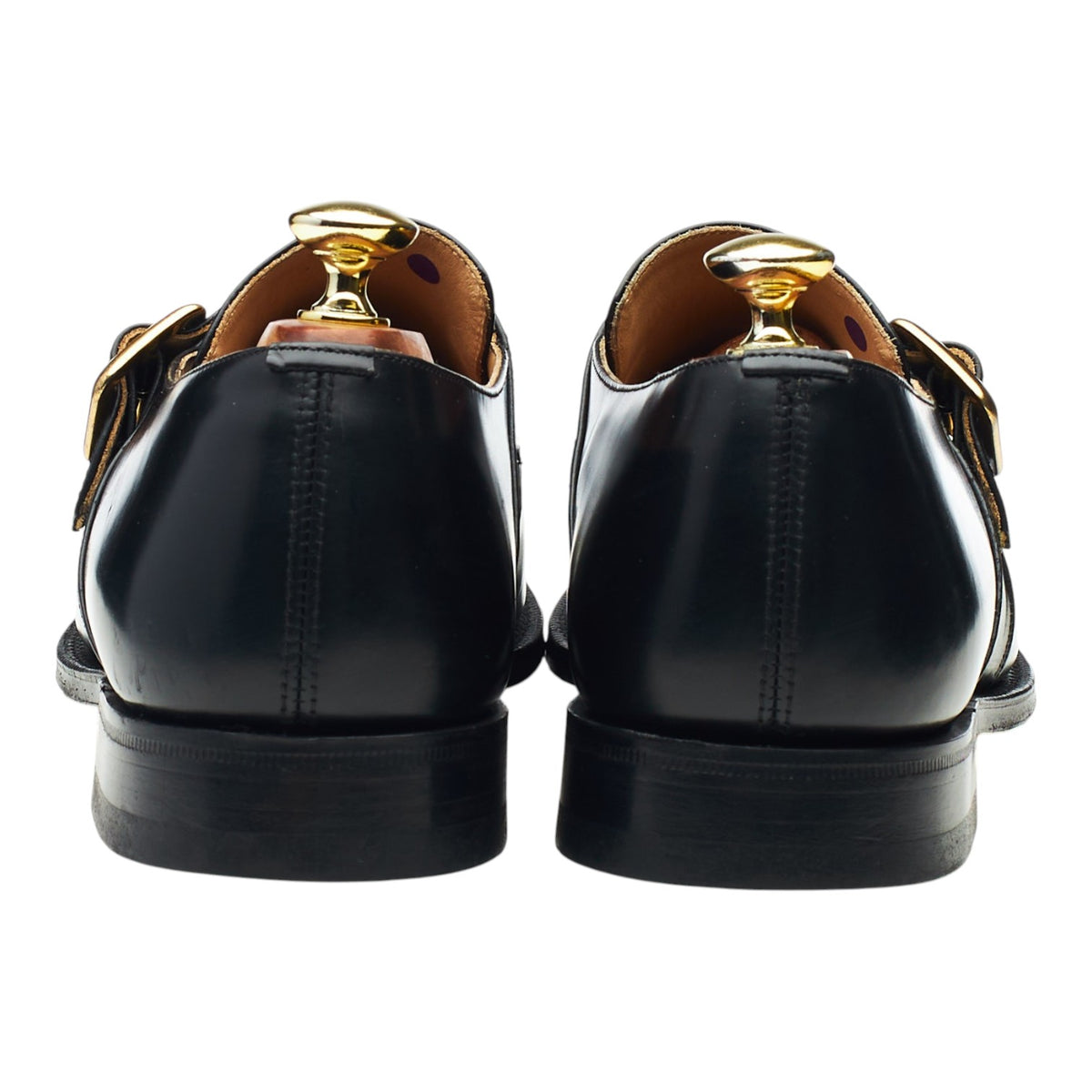 'Danube' Black Leather Monk Strap UK 8 F