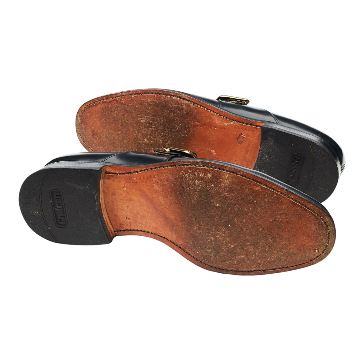 'Danube' Black Leather Monk Strap UK 8 F