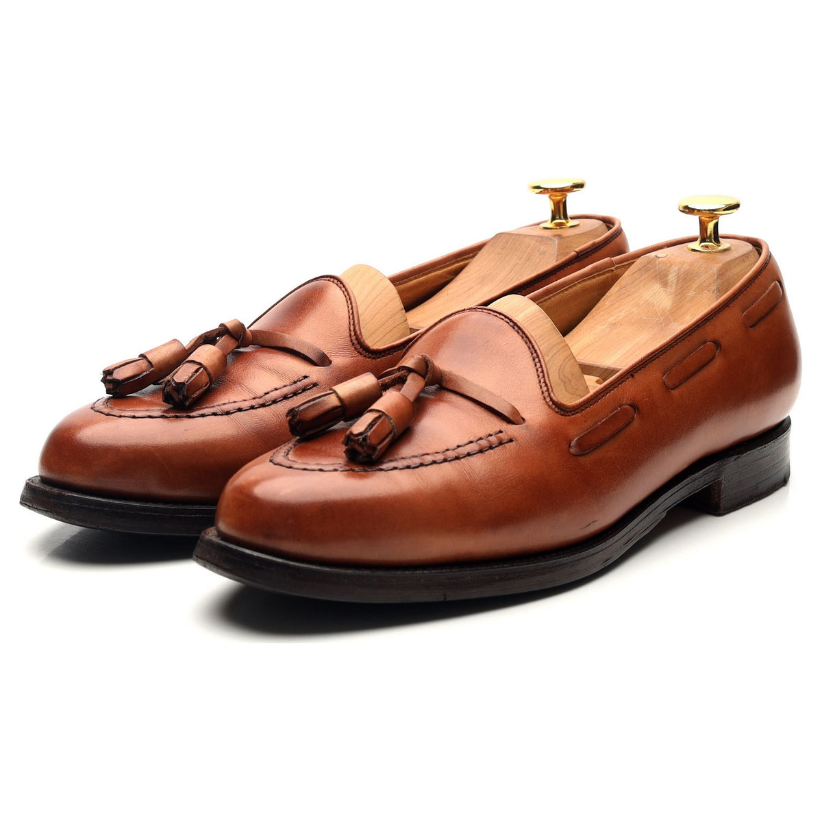 Women&#39;s &#39;Naseby&#39; Tan Brown Leather Tassel Loafers UK 7 C