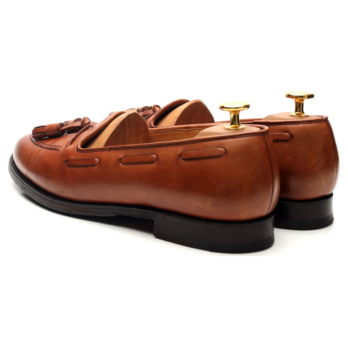 Women&#39;s &#39;Naseby&#39; Tan Brown Leather Tassel Loafers UK 7 C