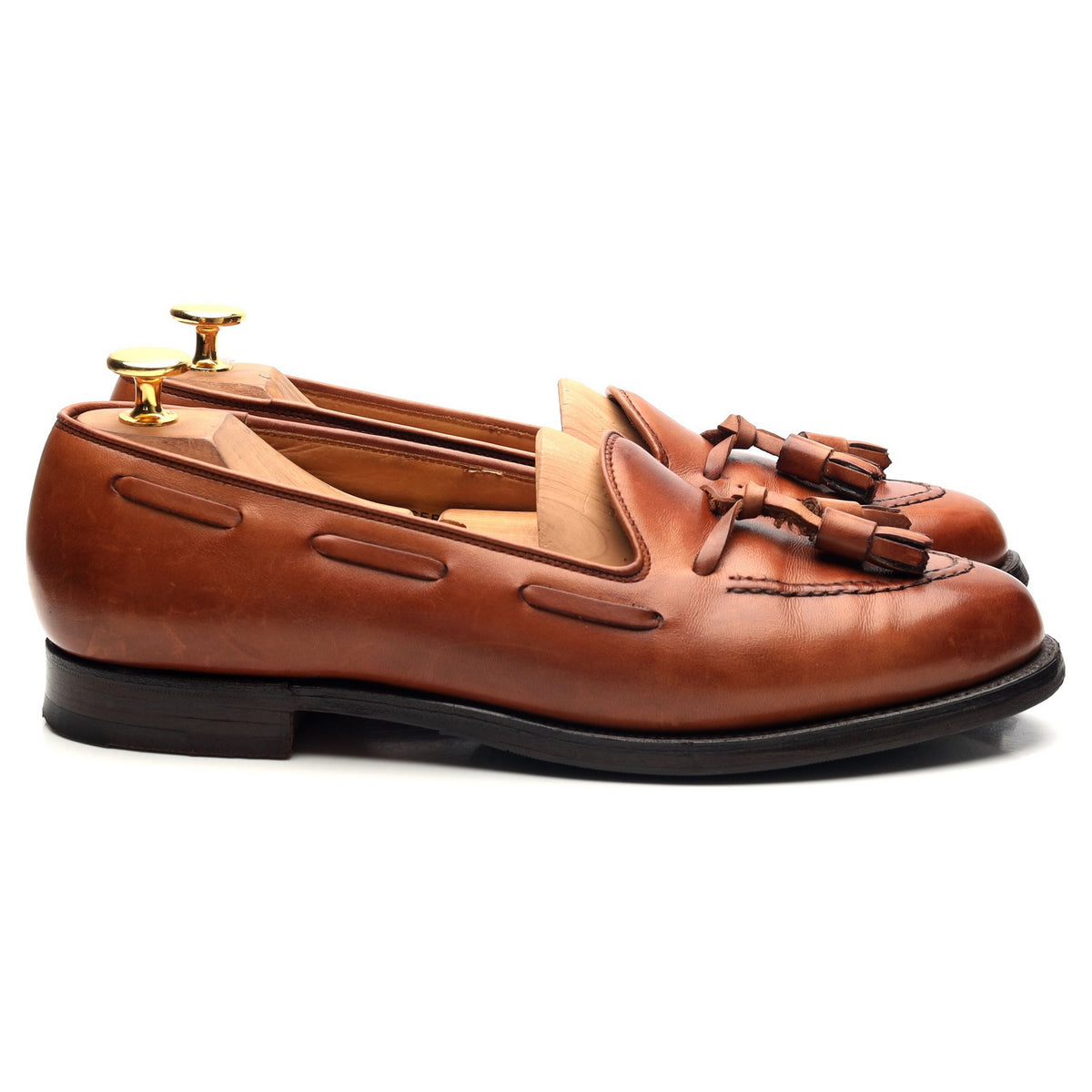 Women&#39;s &#39;Naseby&#39; Tan Brown Leather Tassel Loafers UK 7 C