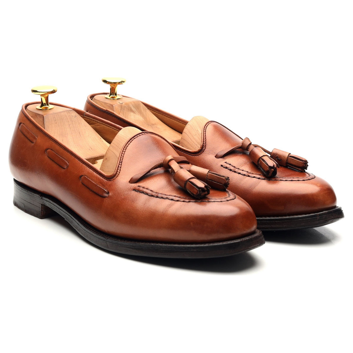 Women&#39;s &#39;Naseby&#39; Tan Brown Leather Tassel Loafers UK 7 C