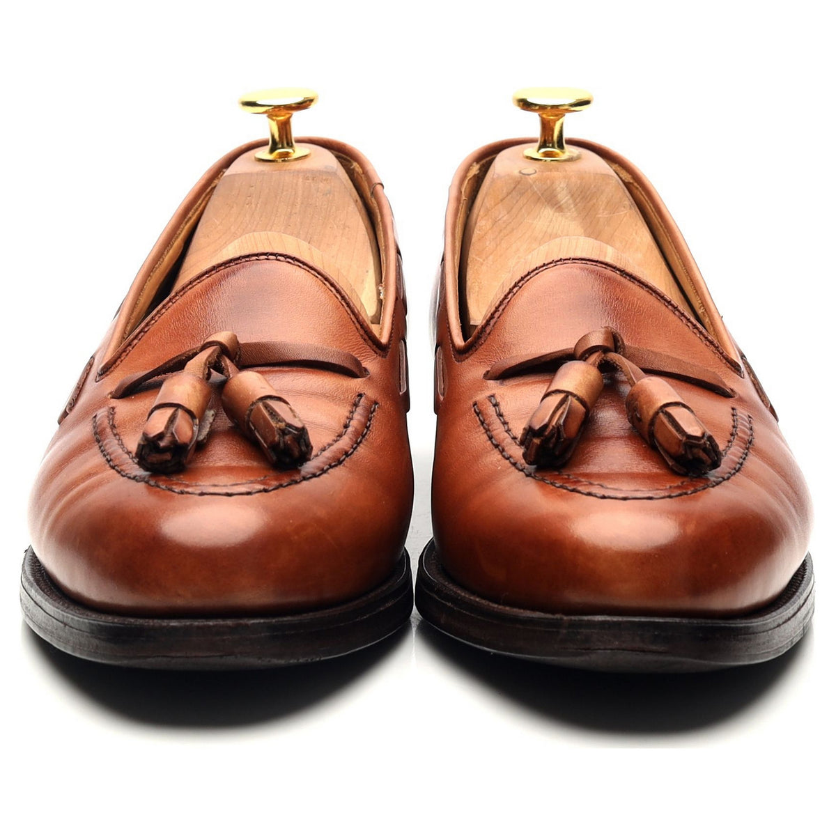 Women&#39;s &#39;Naseby&#39; Tan Brown Leather Tassel Loafers UK 7 C