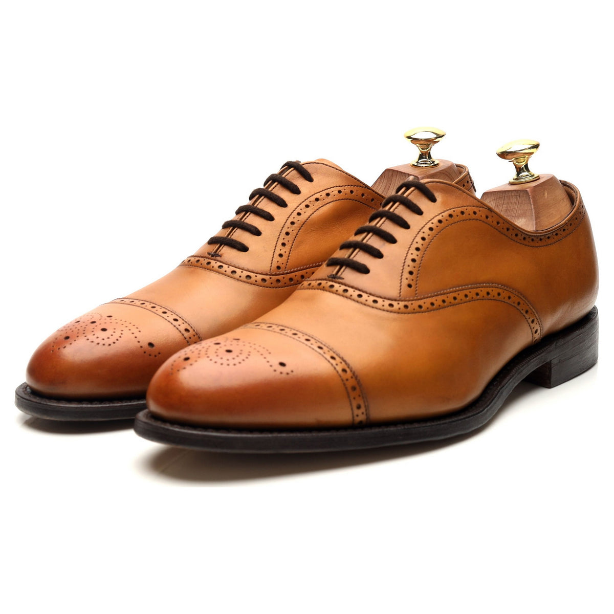 &#39;Toronto&#39; Tan Brown Leather Oxford UK 8 G