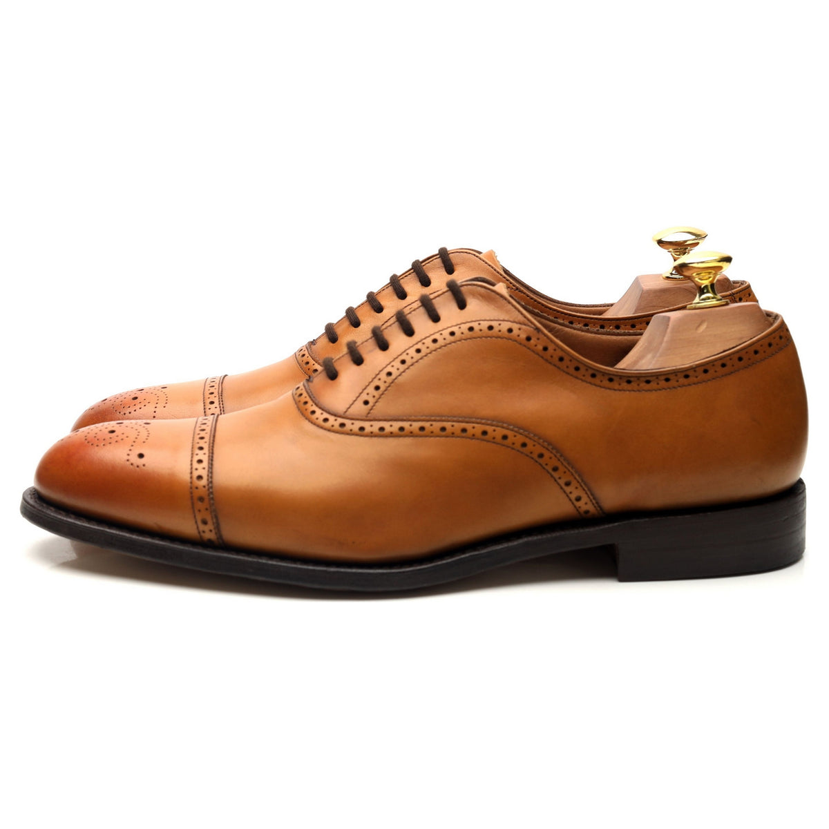 &#39;Toronto&#39; Tan Brown Leather Oxford UK 8 G