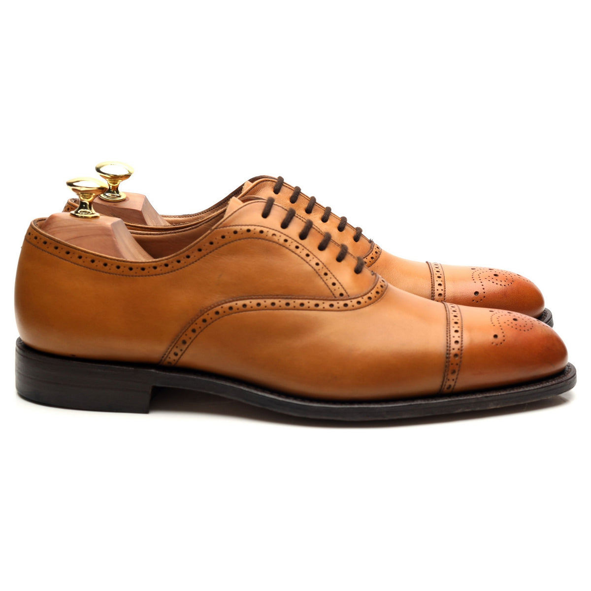 &#39;Toronto&#39; Tan Brown Leather Oxford UK 8 G