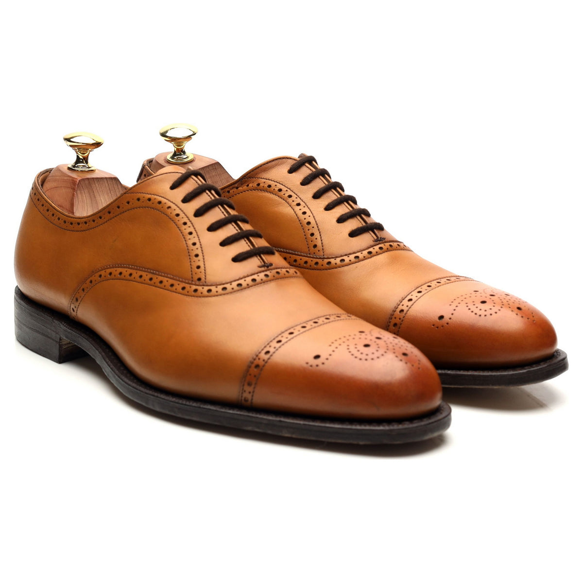 &#39;Toronto&#39; Tan Brown Leather Oxford UK 8 G