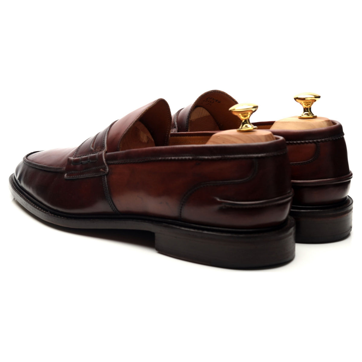 &#39;Adam&#39; Burgundy Cordovan Leather Loafers UK 11