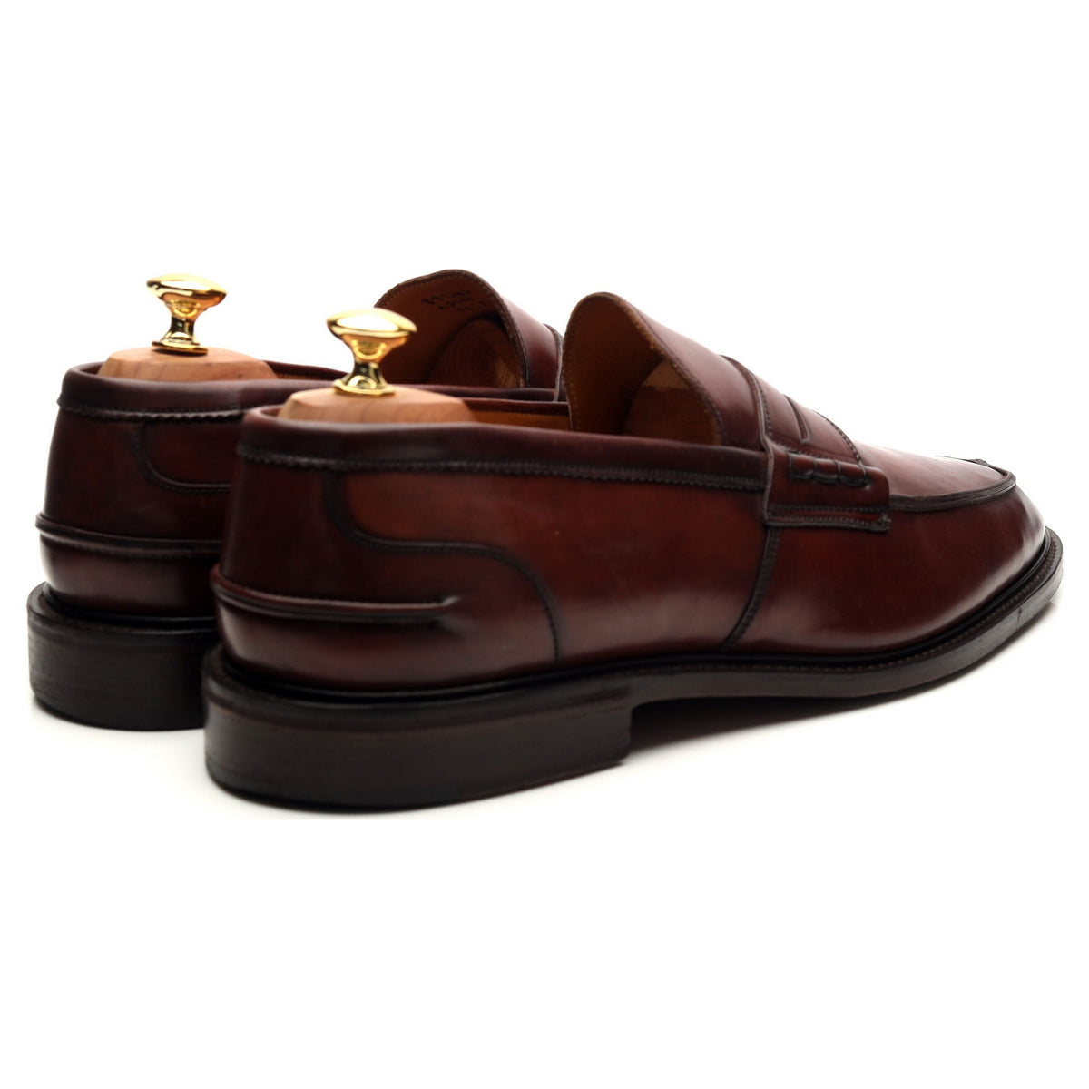 &#39;Adam&#39; Burgundy Cordovan Leather Loafers UK 11