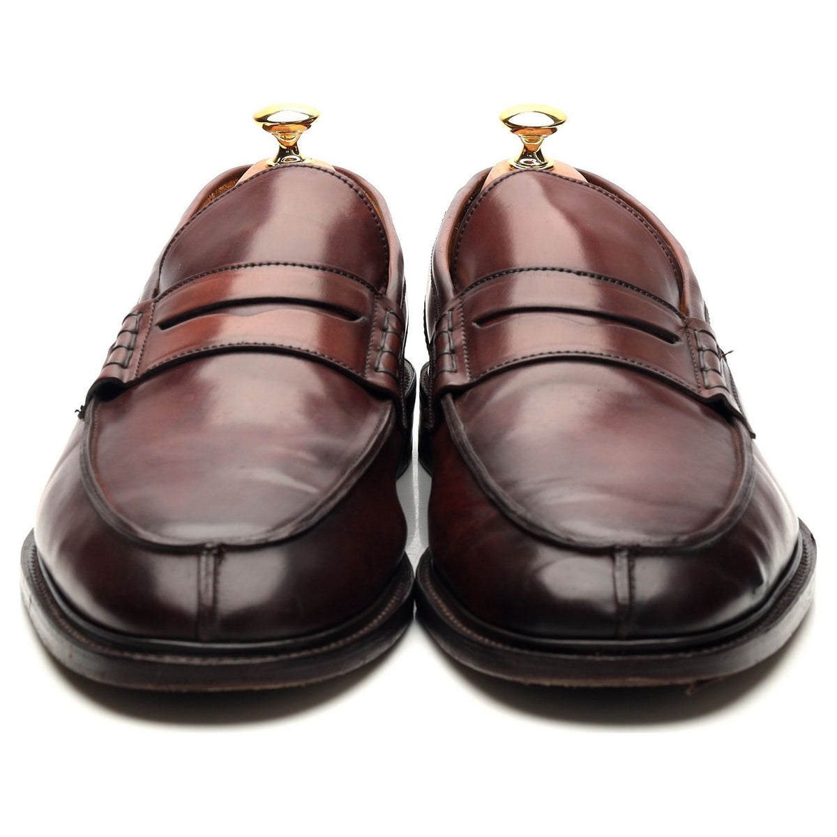 &#39;Adam&#39; Burgundy Cordovan Leather Loafers UK 11