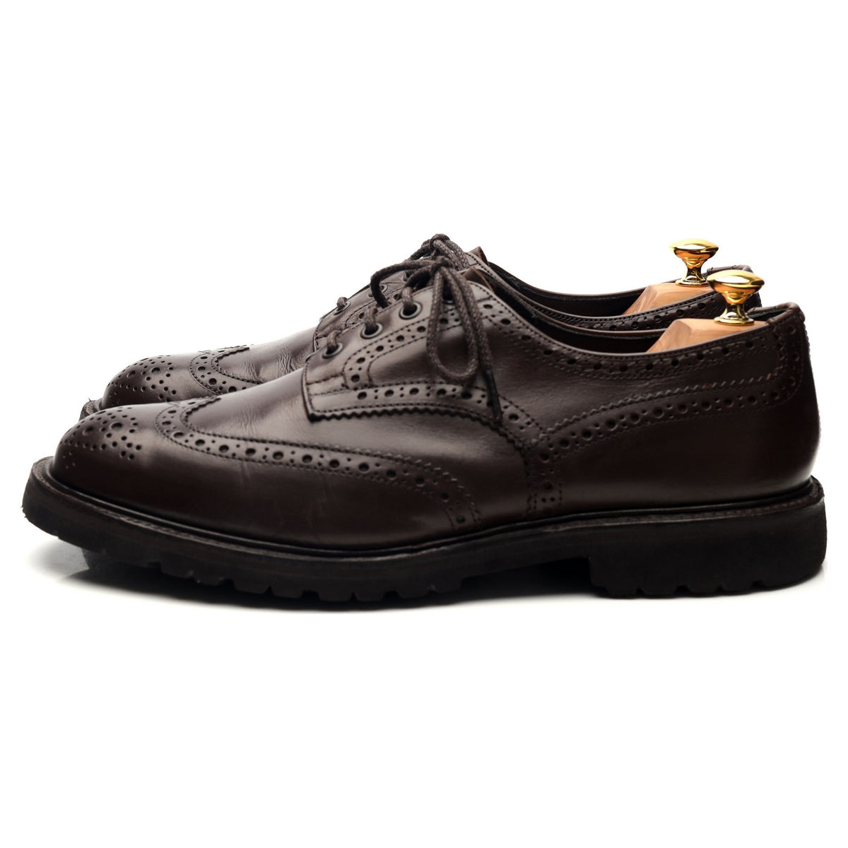 &#39;Bourton&#39; Dark Brown Leather Derby Brogues UK 11