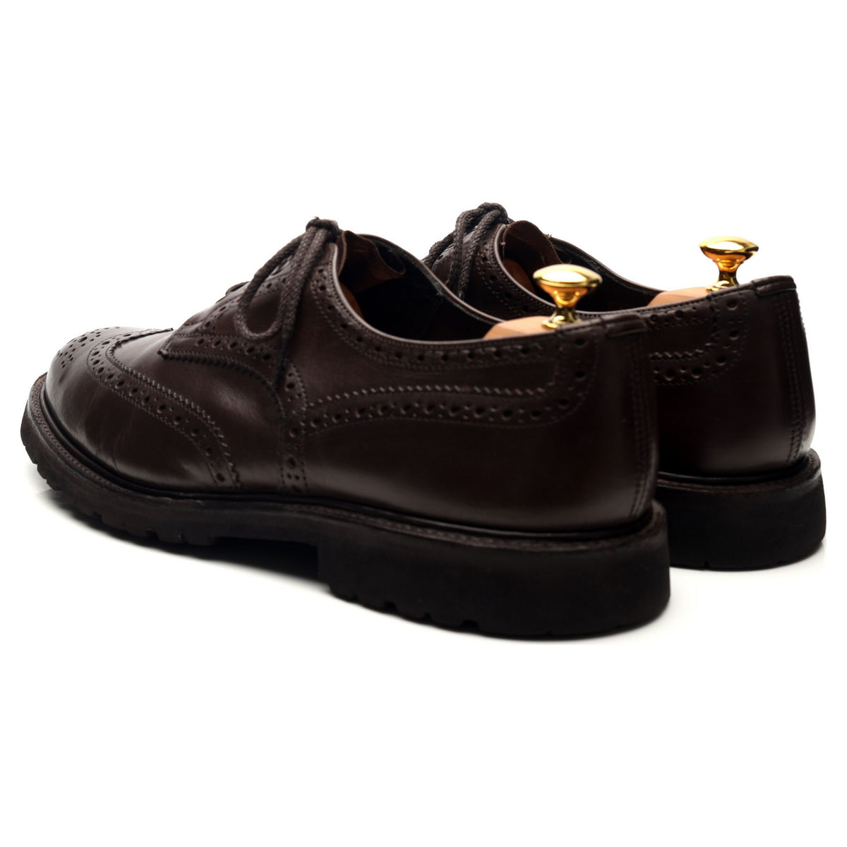 &#39;Bourton&#39; Dark Brown Leather Derby Brogues UK 11