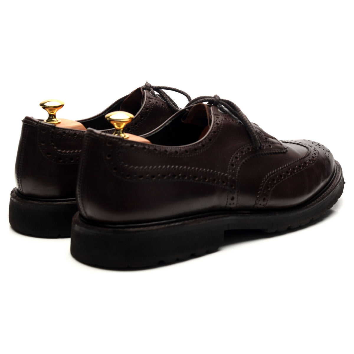 &#39;Bourton&#39; Dark Brown Leather Derby Brogues UK 11