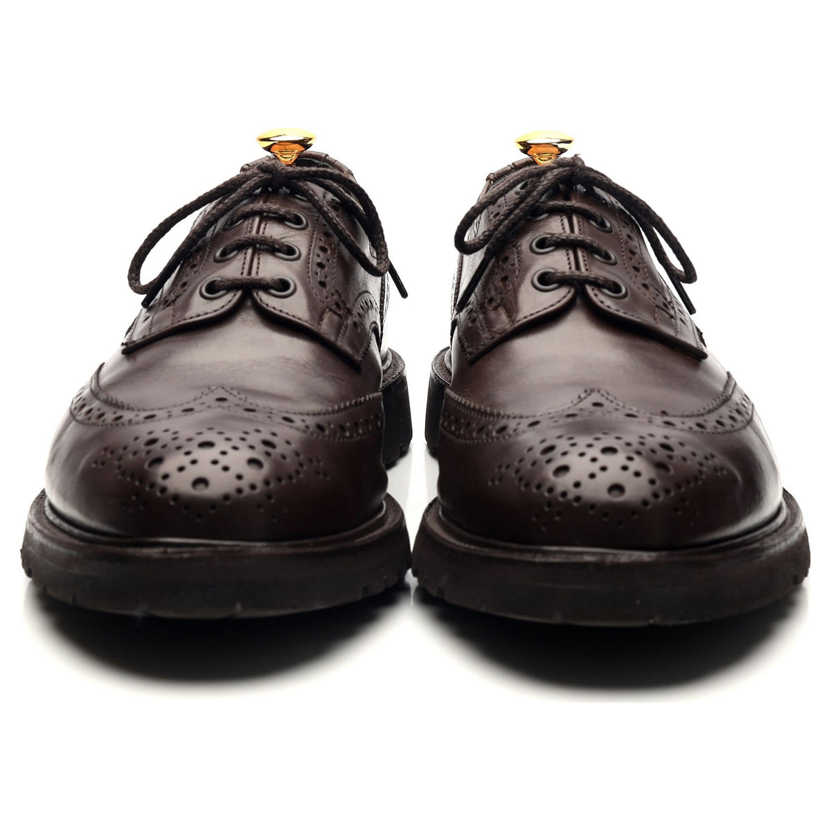 &#39;Bourton&#39; Dark Brown Leather Derby Brogues UK 11